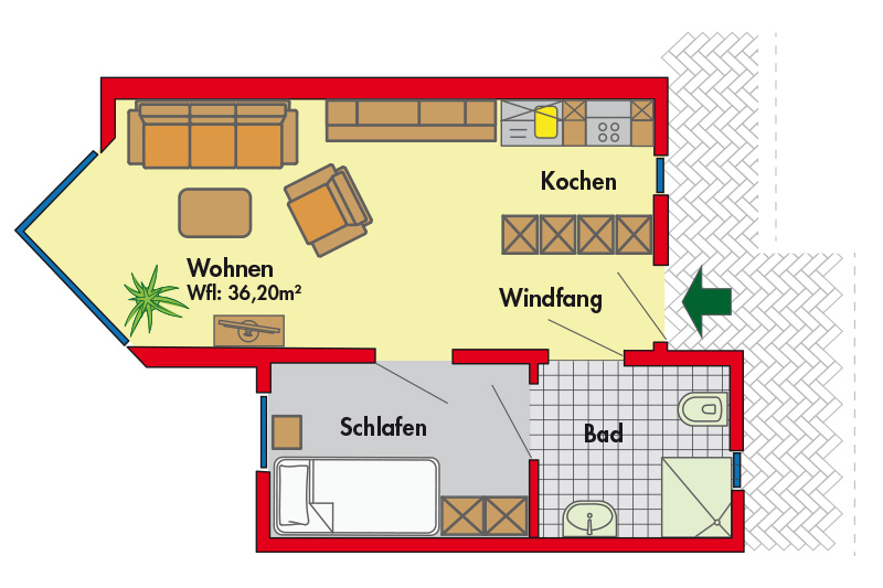 1,5 Zimmerapartment im Drei Tannenhaus in diakonischen Pflegeeinrichtung, Soltau